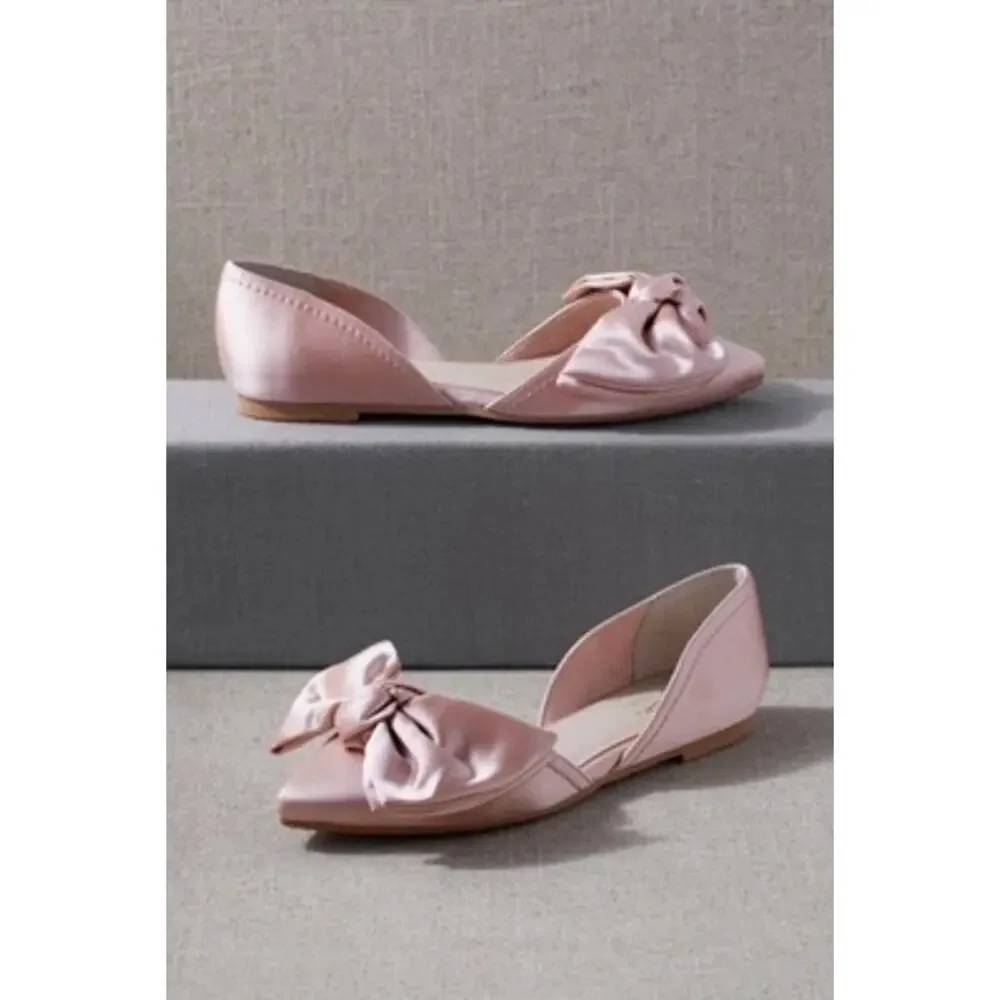 Seychelles | Women | Sheila d’Orsay Blush Pink Romantic Satin Bow Flats | Size 8 - Picture 15 of 16